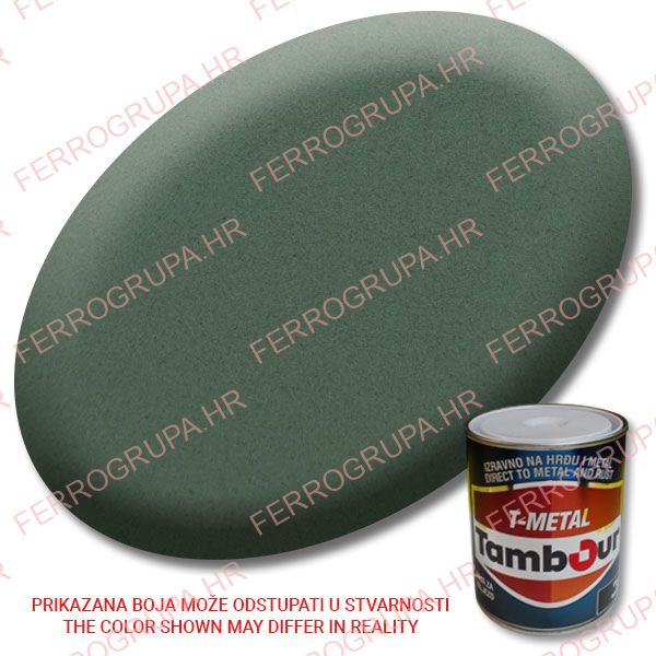 Direct paint for metal<br>Tambour, Tamno Zelena Sjajna - 543-188<br>0,75L, Pcs<br>#4174