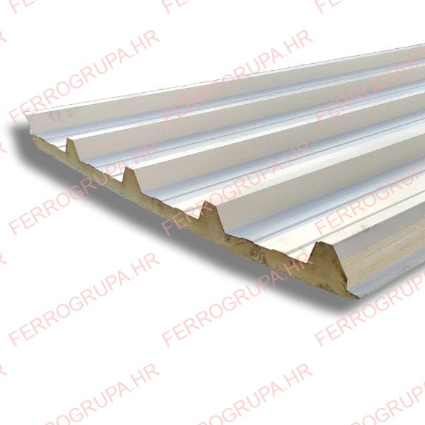 Roof panel sheet - insulated<br>6000x1000x30<br>White RAL 9002<br>Pcs<br>#2983