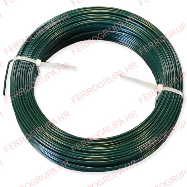 Line Wire, Galvanised Core, Green, Pvc<br>1,9/2,5MM, 100M<br>Pcs<br>#5294